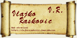 Vlajko Rašković vizit kartica
